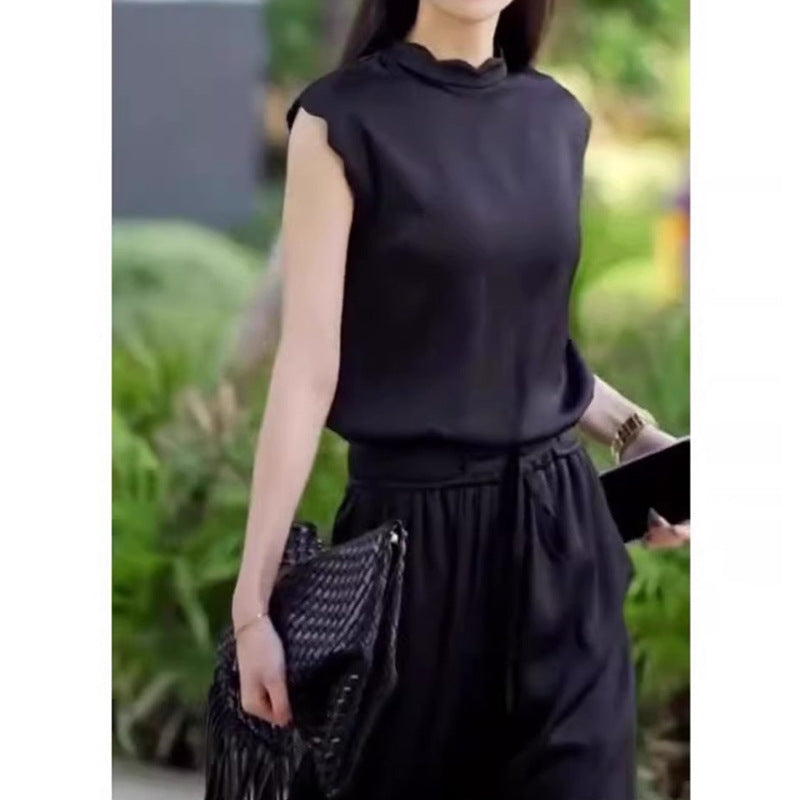Robe Maxi Élégante à Col Montant pour Femme Chic und Stil