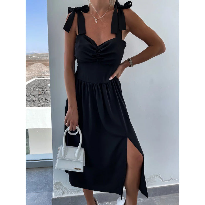 Femme Robe élégante sans manches avec détail nœud Chic und Stil
