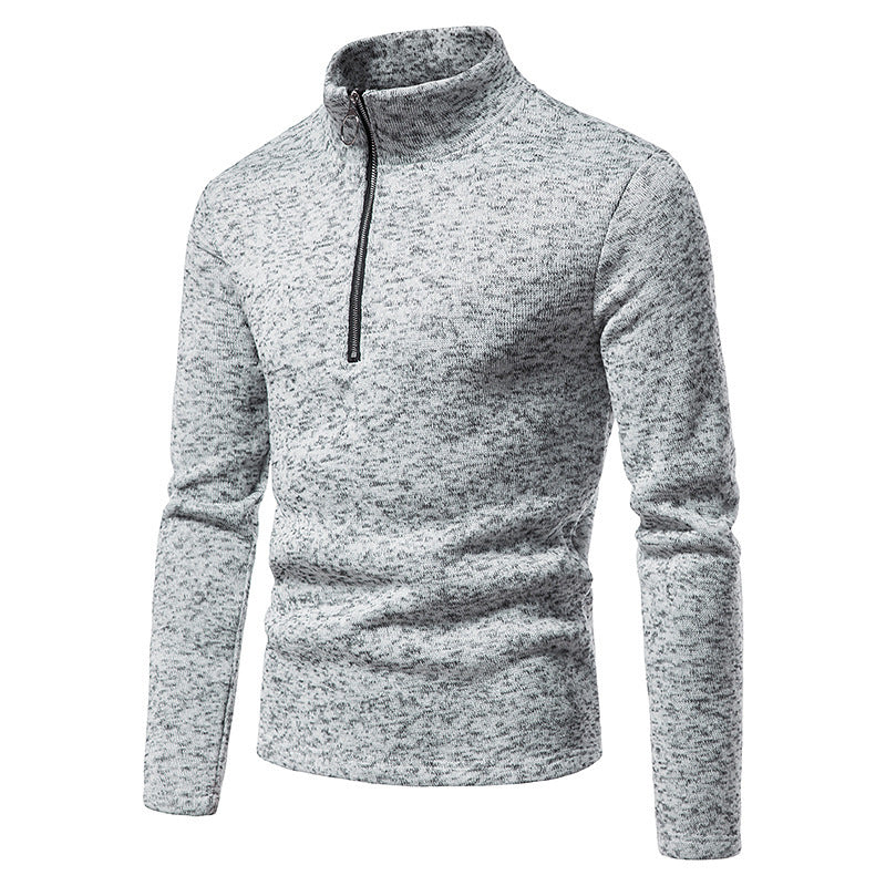 Pull en polaire pour homme avec col montant et fermeture éclair innovante Chic und Stil