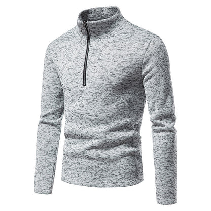 Pull en polaire pour homme avec col montant et fermeture éclair innovante Chic und Stil