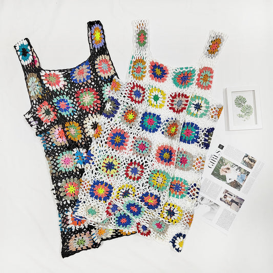 Robe de plage à motif de fleurs au crochet pour femmes Chic und Stil