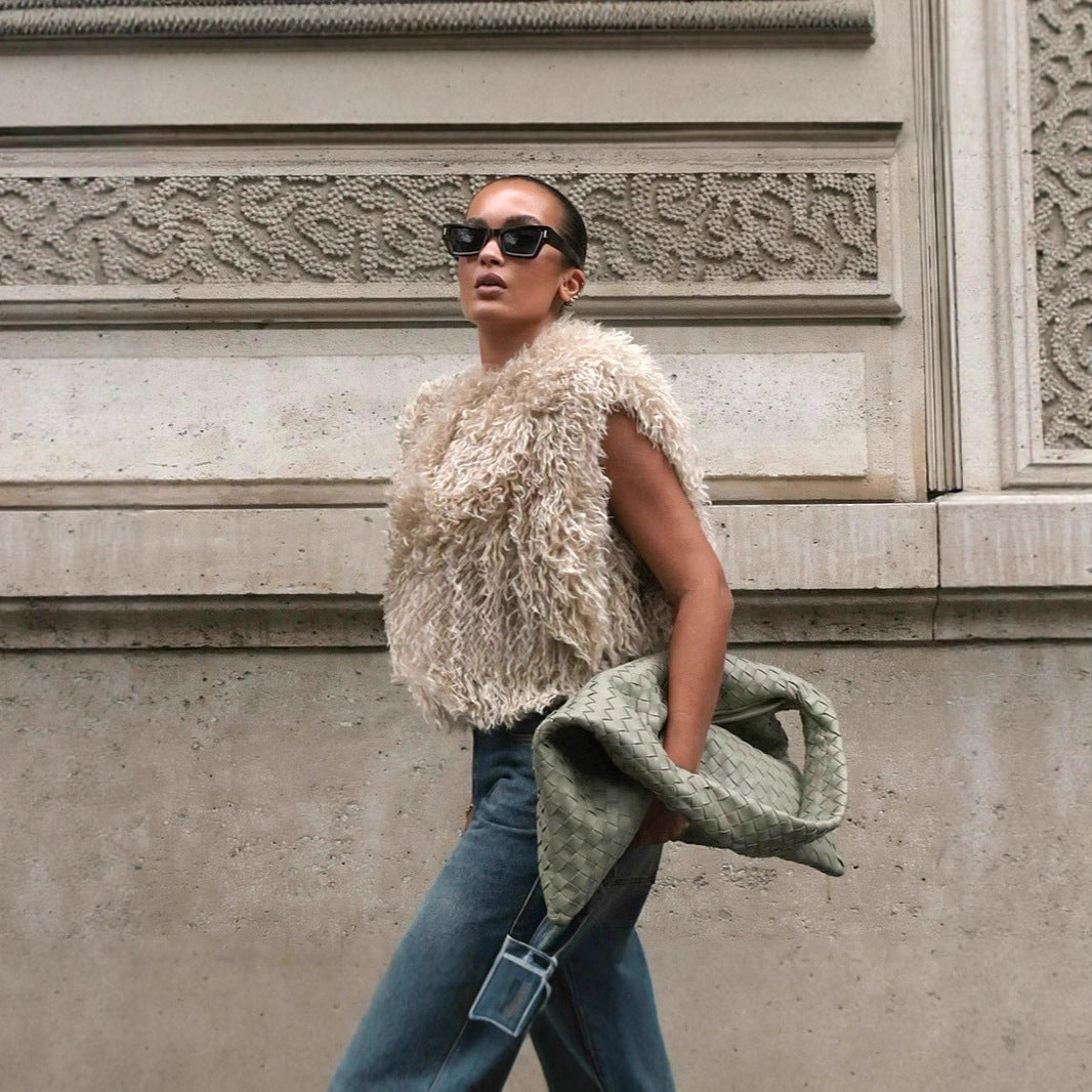 Dames Gilet douillet en matériau doux Chic und Stil