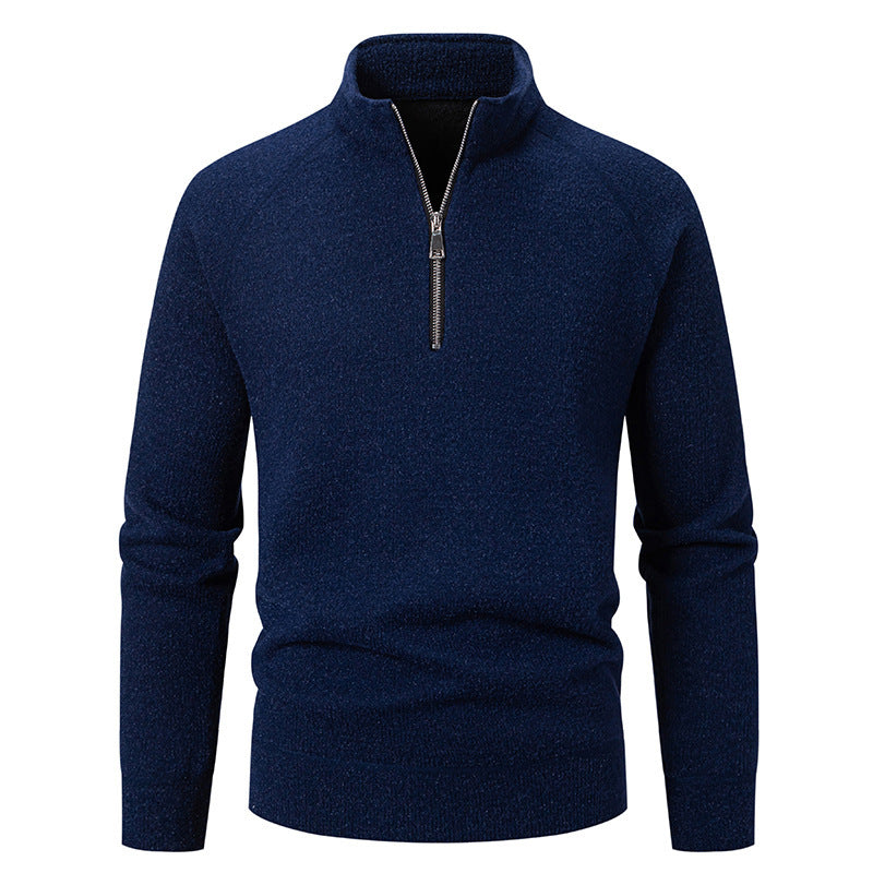 Pull homme avec fermeture éclair moderne et manches raglan Chic und Stil