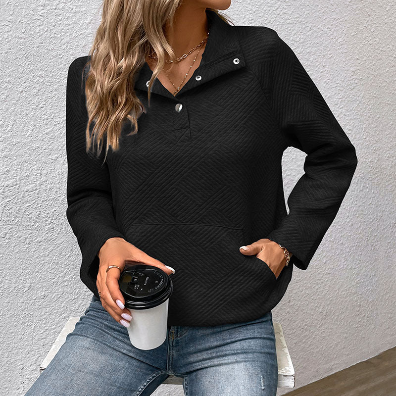 Pull over décontracté pour femmes avec col structuré Chic und Stil