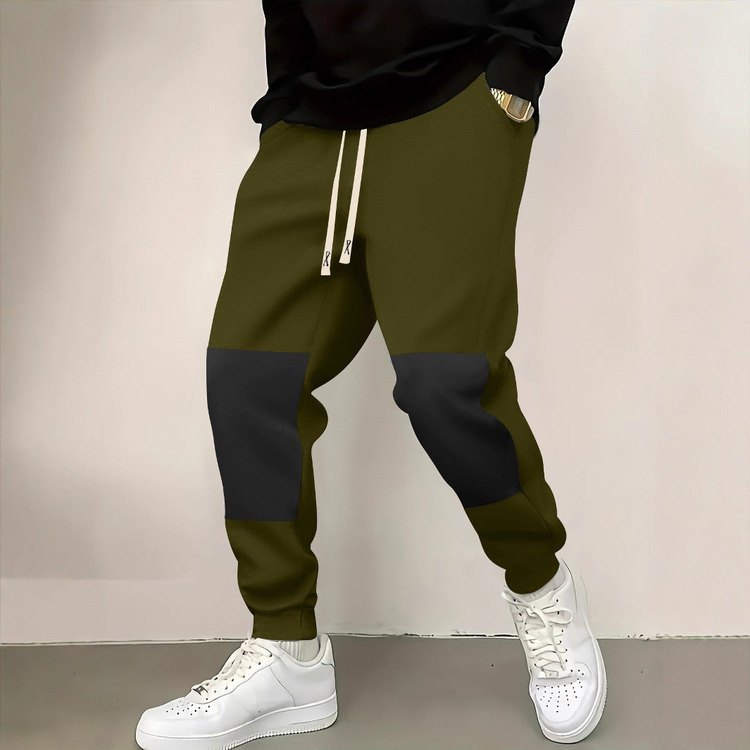 Chic and stylish men's athletic pants with modern color-block elements