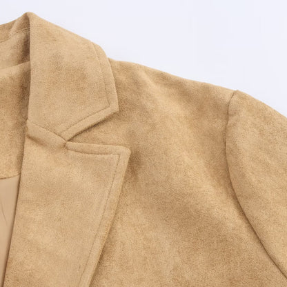 Dames élégante veste en velours Chic und Stil