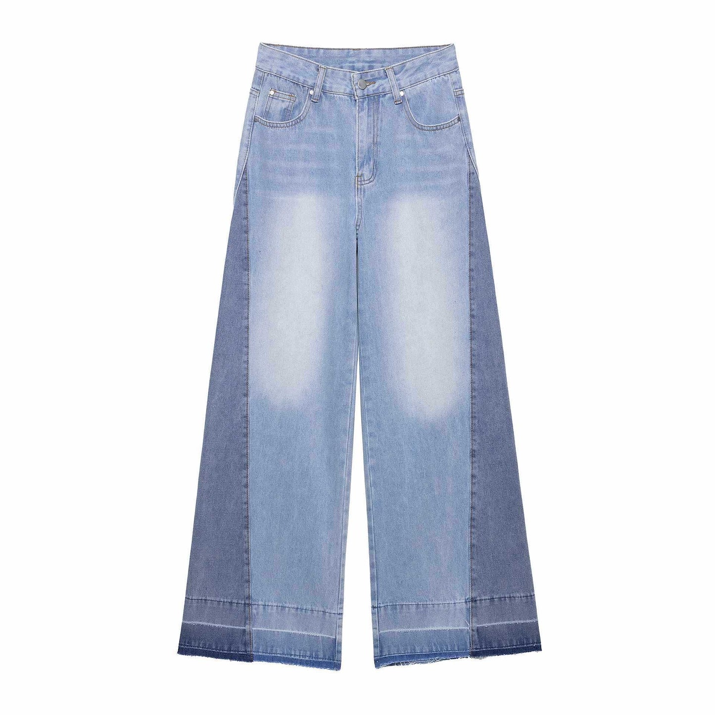 Damen weiter High-Waist Jeans Chic und Stil