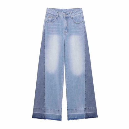 Damen weiter High-Waist Jeans Chic und Stil