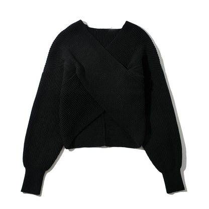 Pull cropped femmes en matière texturée Chic und Stil