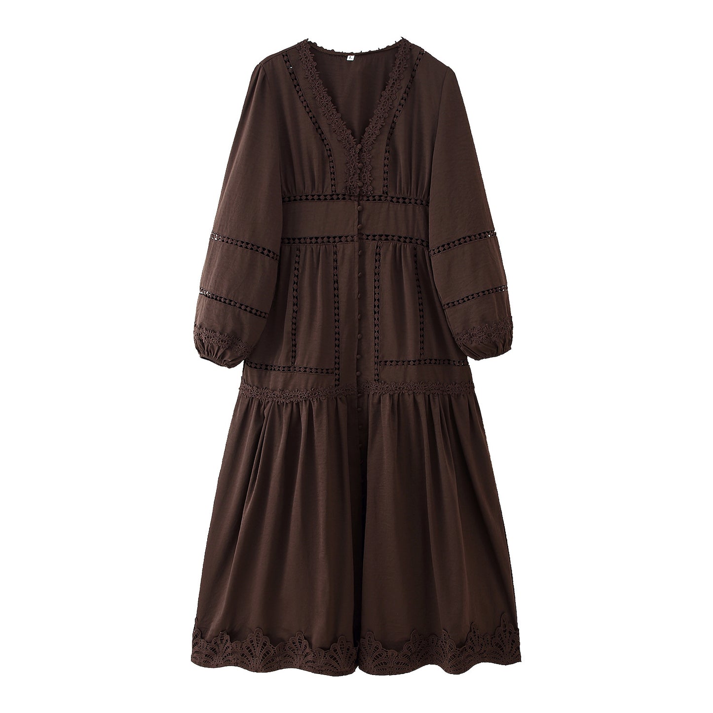 Robe bustier en dentelle pour femmes avec des détails élégants à volants Chic und Stil