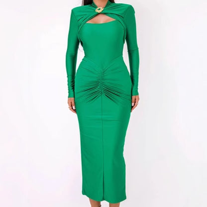 Robes Maxi élégantes et ajustées pour femmes avec un design drapé raffiné Chic und Stil