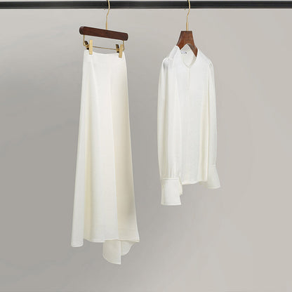 Robe midi élégante pour femme avec jupe fluide Chic und Stil