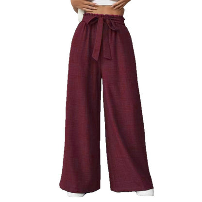 Ladies Wide Pants with Adjustable Waist Chic and Style