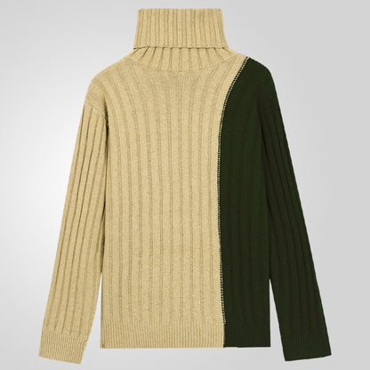 Pull en tricot pour hommes avec col montant moderne et design en dégradé de couleurs Chic und Stil