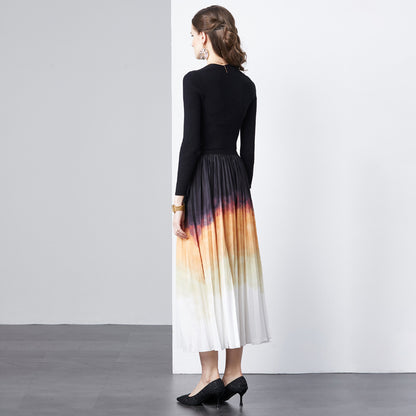 Jupe maxi plissée élégante Chic und Stil pour femmes