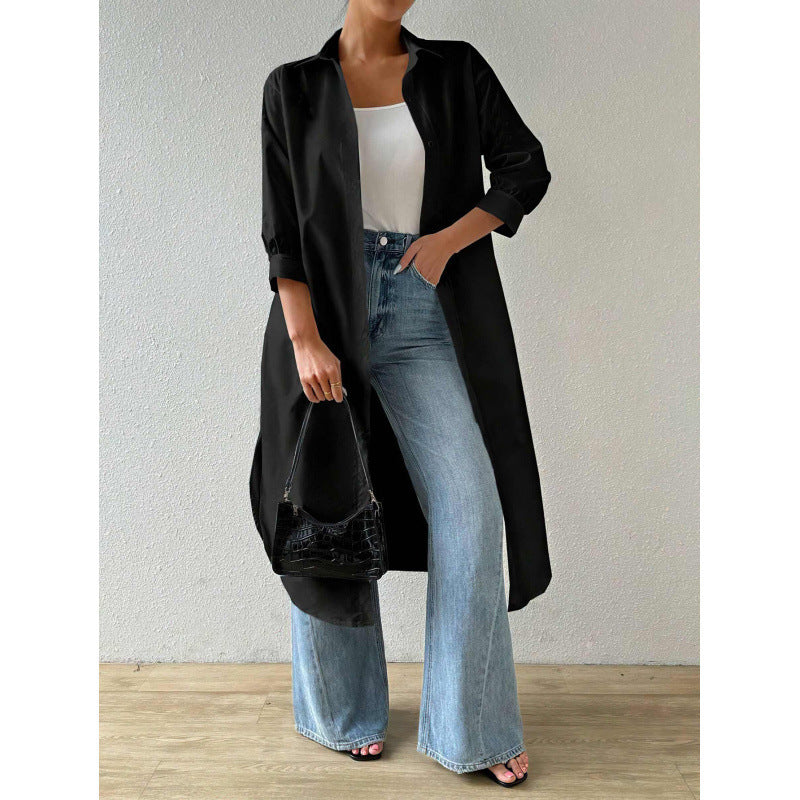 Robe longue à boutons pour femmes Chic und Stil