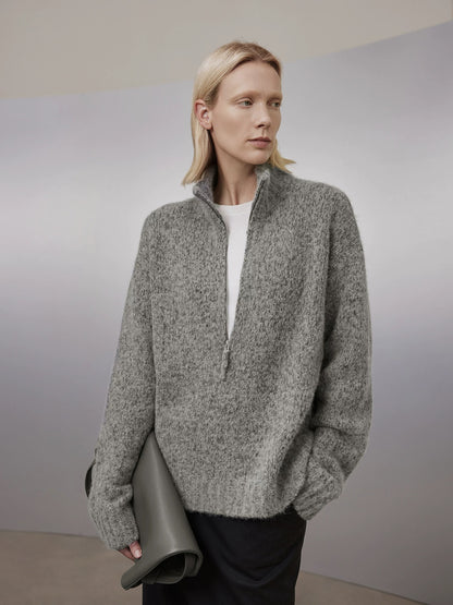 Dames gilet en maille douillette avec décolleté en V et coupe oversize Chic und Stil