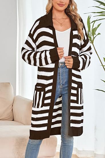 Dames pull-over à rayures Chic und Stil