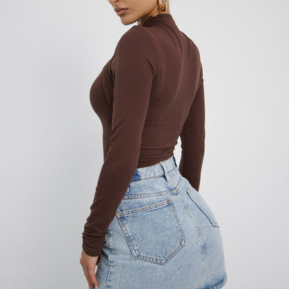 Body à manches longues pour femmes avec un design innovant à découpes Chic und Stil