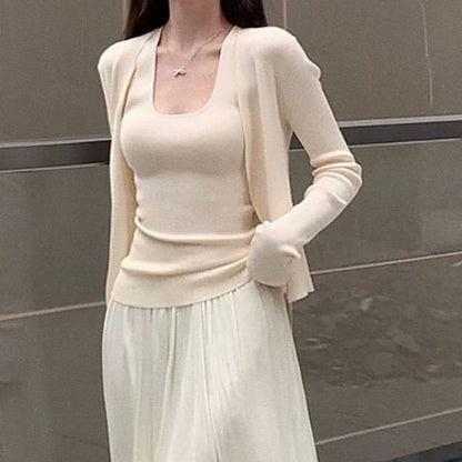 Dames cardigan léger et décontracté avec une fine structure en rib Chic und Stil