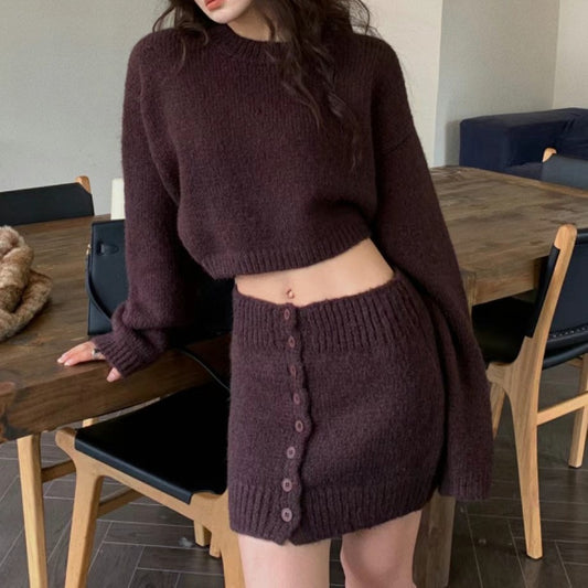 Blouse en tricot pour femmes avec détails de boutons et confort luxueux Chic und Stil