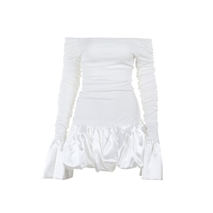 Robe mini à volants pour femme avec manches cloche Chic und Stil