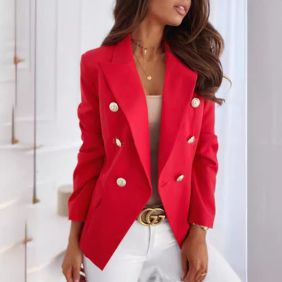 Dames Blazer Élégant à Double Boutonnage Chic und Stil