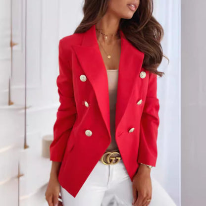 Dames Blazer Élégant à Double Boutonnage Chic und Stil