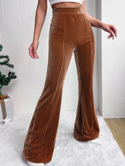 Ladies Bootcut Pants Elegant in High-Quality Velvet Chic and Style