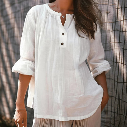 Blouse décontractée pour femmes avec patte de boutonnage Chic und Stil