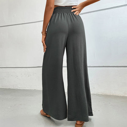 Wide summer pants for women with elastic waistband Chic und Stil