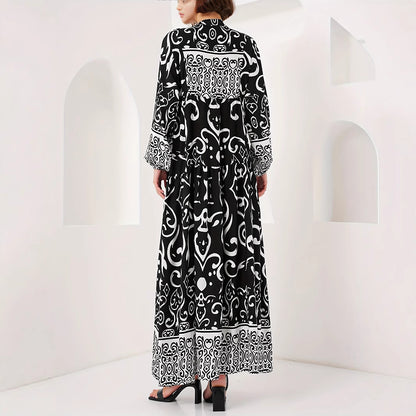 Robe maxi pour dames avec impression à motif artistique Chic und Stil