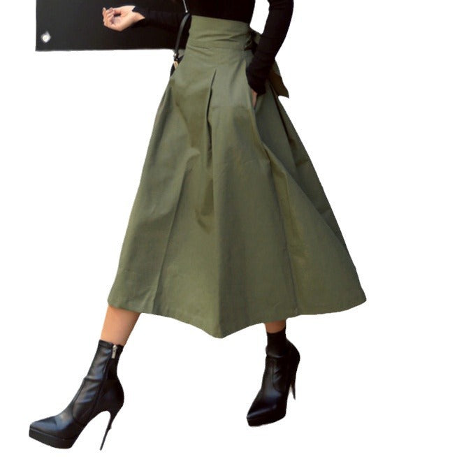 Roc robe A-line pour femmes avec taille haute et plis Chic und Stil