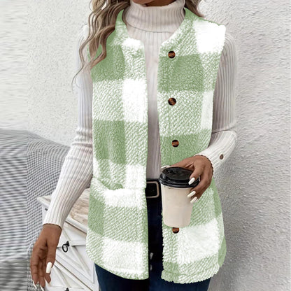 Dames Gilet en Tartan Douillet Chic und Stil