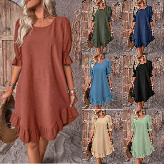 Robe ample à volants pour femme Chic und Stil