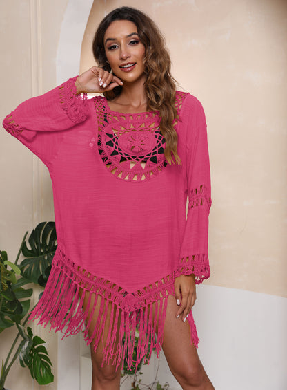 Dames Franges Détail Paréo Chic und Stil