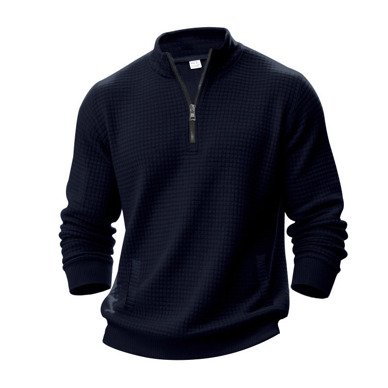 Sporty fleece pullover for men with half-zip Chic und Stil