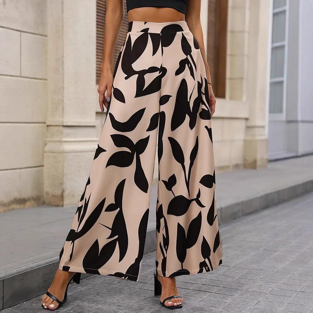 Elegant puffy pants for women with chic floral pattern print and style