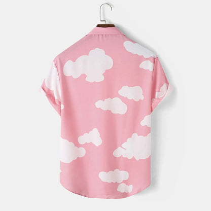 Chemise à manches courtes pour hommes avec motif nuages Chic und Stil