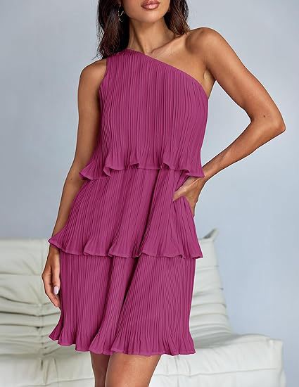 Robe asymétrique à volants pour femmes avec détails en volant Chic und Stil