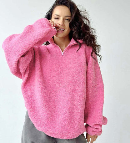 Casual fleece pullover for women Chic und Stil
