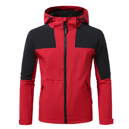 Functional outdoor jacket for men with adjustable hood area Chic and Style