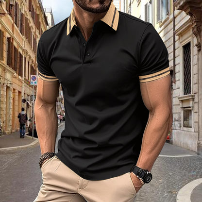 Polo de performance stylé pour hommes avec col contrasté Chic und Stil