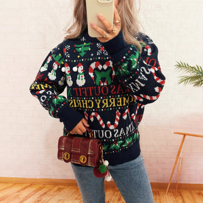 Pull de Noël pour femmes avec un design nordique et des motifs festifs Chic und Stil