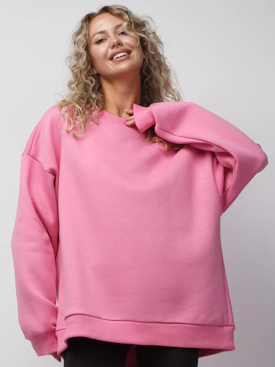 Dames pull-over surdimensionné confortable avec coupe décontractée Chic und Stil