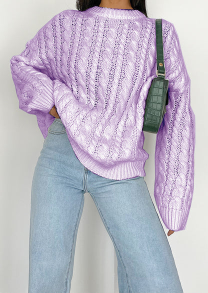 Pull en grosse maille pour femmes avec un motif torsadé raffiné en matériau doux Chic und Stil