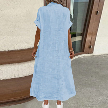Robe chemise pour femmes avec des boutons décoratifs et des poches pratiques Chic und Stil
