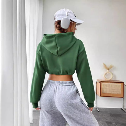 Sweatshirt cropped décontracté pour femmes avec des détails modernes Chic und Stil