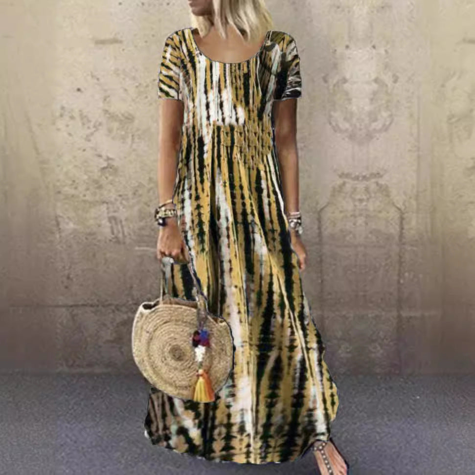Robe maxi féminine avec motif rayé tendance Chic und Stil