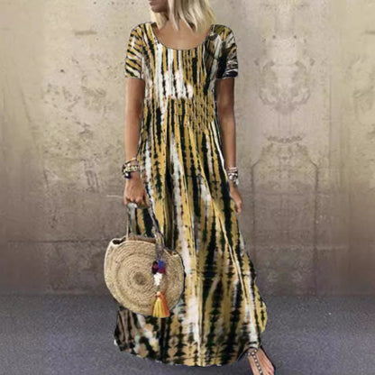 Robe maxi féminine avec motif rayé tendance Chic und Stil
